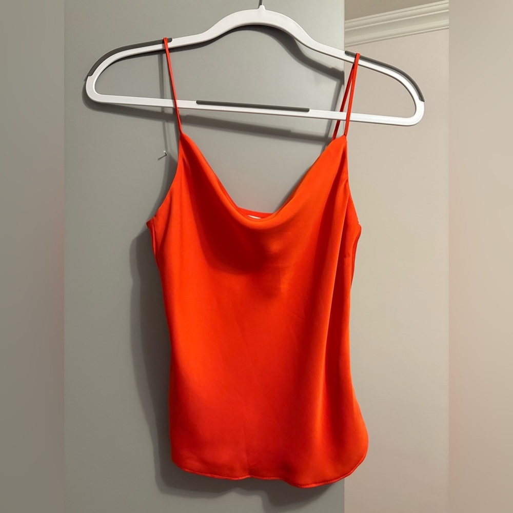 Aritiza orange satin tank